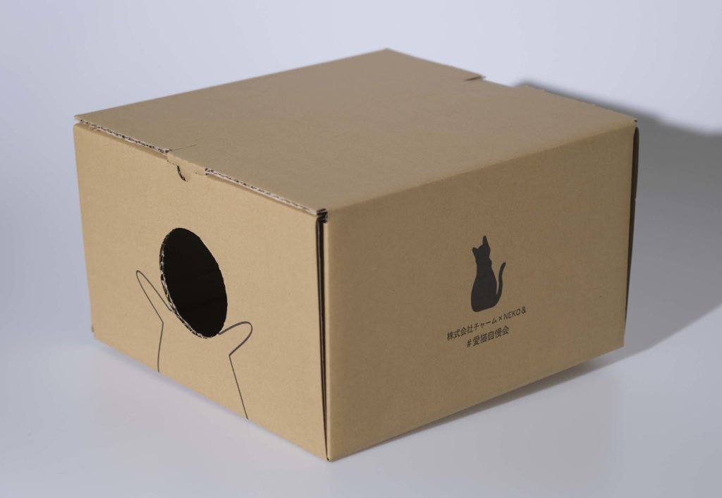 猫ハウスになる配送ケース